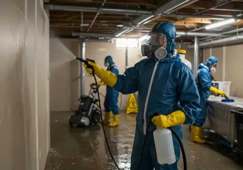 Basement Sanitization and Antimicrobial Treatment process in East Sumter, SC